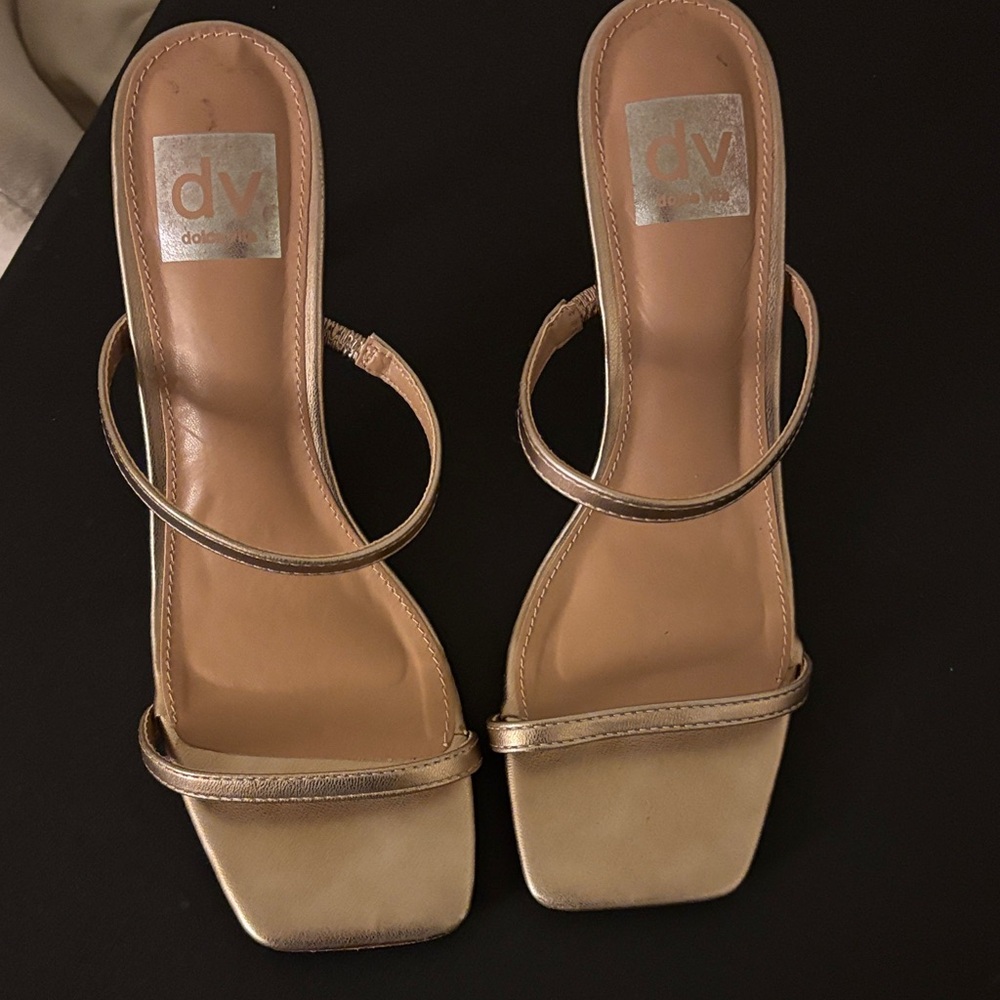 Dolce Vita Metallic Gold Heels